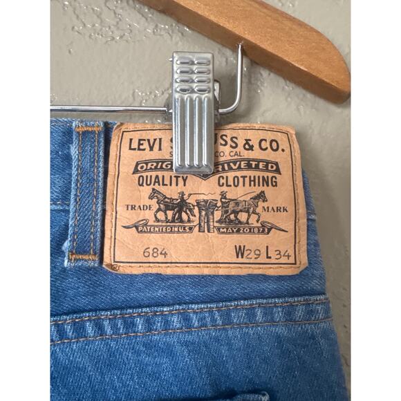 LEVI'S 684 size W29 L34 BIG BELL BOTTOM FLARE - Picture 4 of 11